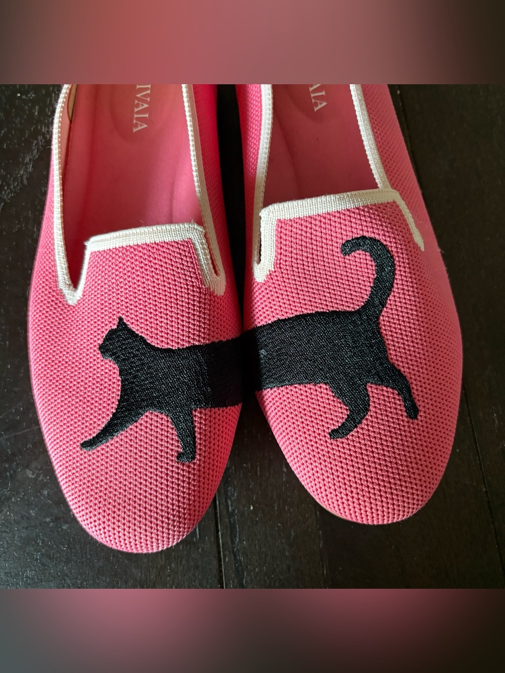 Vivaia Audrey Embroidered Cat Graphic Flat Pink Eu 37 Whimsical View 5